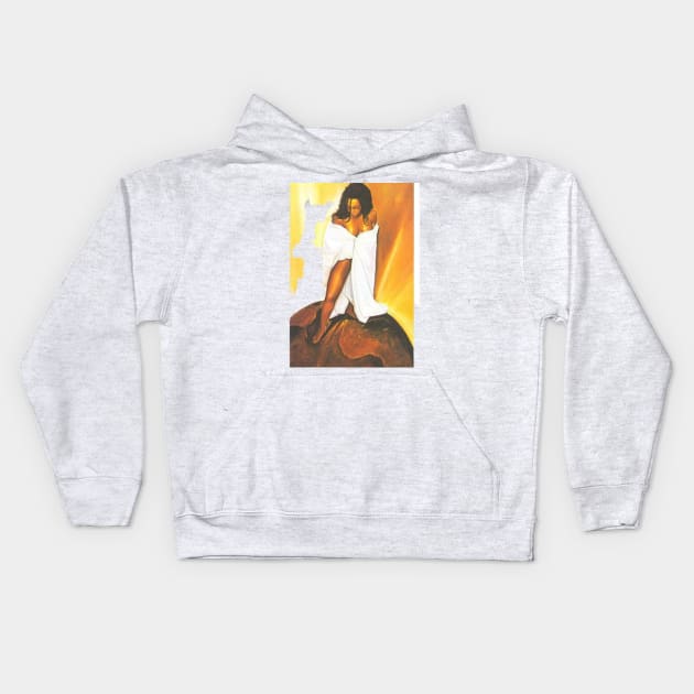 Black Woman Kids Hoodie by CoreDJ Sherman